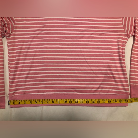 Draper James pink & white stripe PJ top, L - Picture 5 of 9